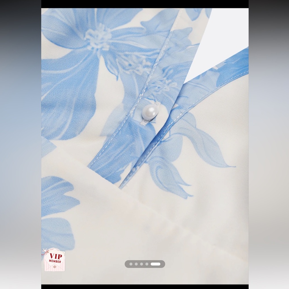 Chic Blue Floral Maxi Dress - Picture 7 of 8